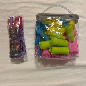 Never used NWOT 48 Conair foam hair rollers and NWT 18 Conair perm rods.